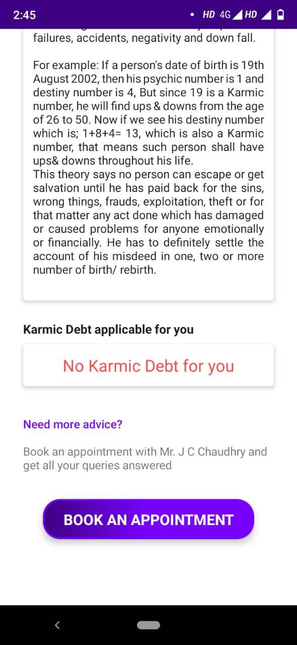 Karmic Dept - JC Nummerro App 